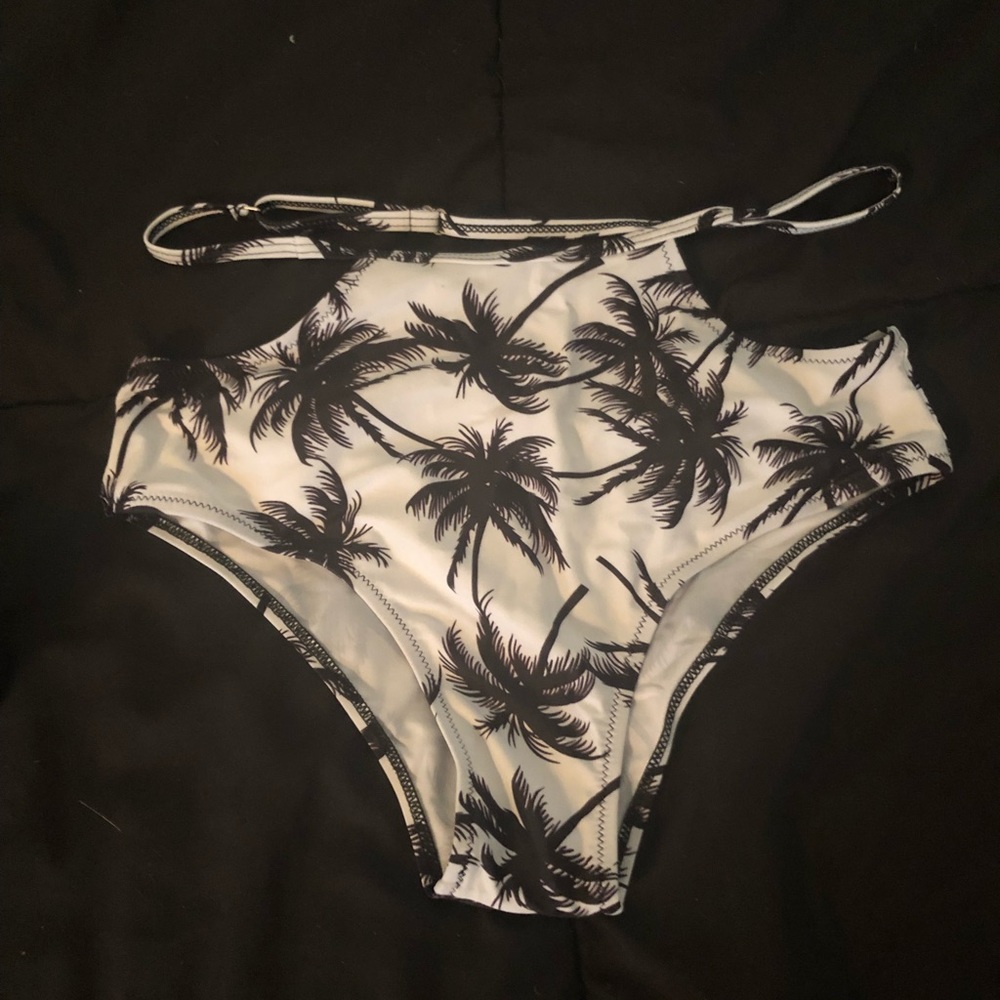 Tempt Me High Waisted Palm Cut Out Bikini Bottoms